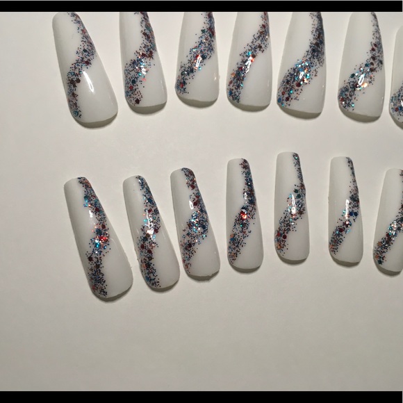 🇺🇸Patriotic Long Coffin Press On Nails - 10🇺🇸 - Picture 10 of 14